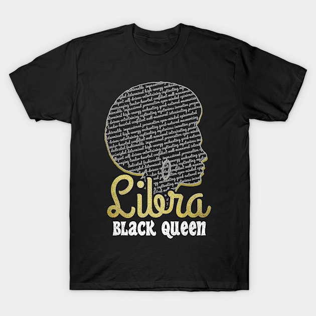 Libra Zodiac Shirt | Black Birthday Gift T-Shirt by Gawkclothing